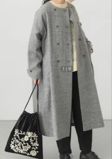 kagure 셰틀랜드 울 린넨 코트