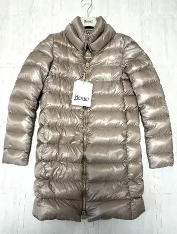 Herno 다운 코트 샴페인 컬러 38 헤르노 택 포함 새상품