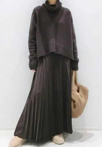 컨디션 최상 L'Appartement Lisiere 리제르 플리츠 스커트