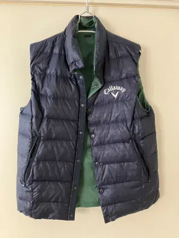 Callaway 캘러웨이 리버서블 다운 베스트 네이비/그린