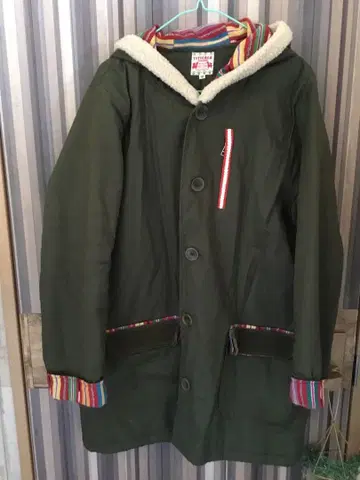 TITICACA 후드 부착 모즈 코트 사이즈 15 올리브