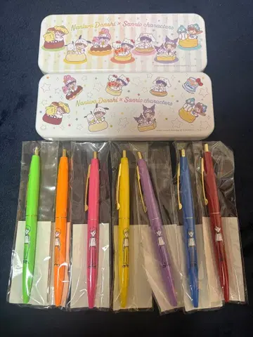 볼펜 6개 세트 캔 필통