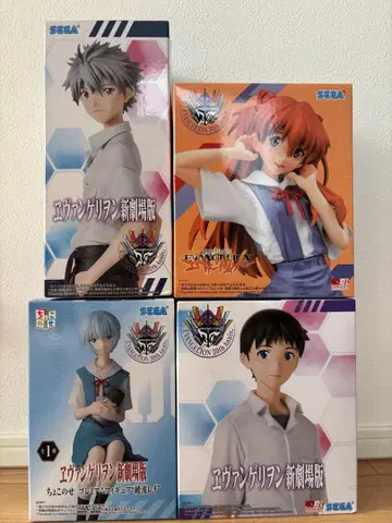 에반게리온 카오루 신지 아스카 레이 피규어 4체 세트