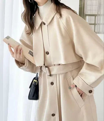 스탠드 칼라 롱 코트