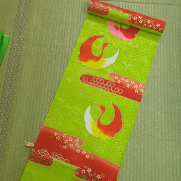 새상품 유젠 순수 실크 옷감 2장 20