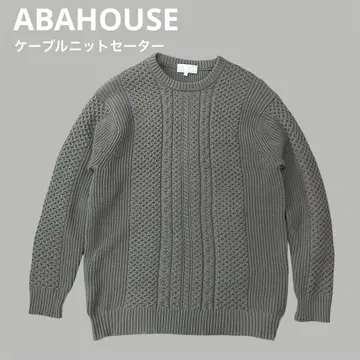 ABAHOUSE 케이블 니트 스웨터
