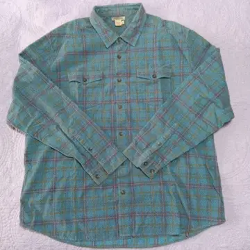 carbon2cobalt 체크 무늬 긴팔 코듀로이 셔츠