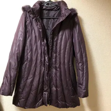 후드 부착 퍼플 다운 자켓 사이즈 M