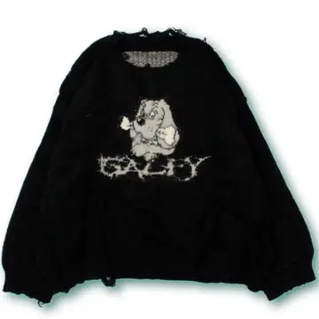 GALFY (갈피) 보로보로 카트 니트 BLACK