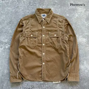 [ Pherrow's ] 페로우즈 코듀로이 라운드 요크 긴팔 셔츠