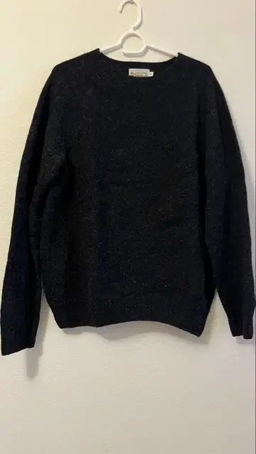 인버아란 셰틀랜드 울 스웨터 사이즈 40 차콜 그레이