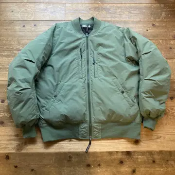 FIRST DOWN 다운 자켓 MA-1 L 사이즈 리버서블 카키