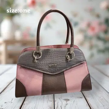 emilie 악어 무늬 핸들백 핑크 2way 귀여운 숄더