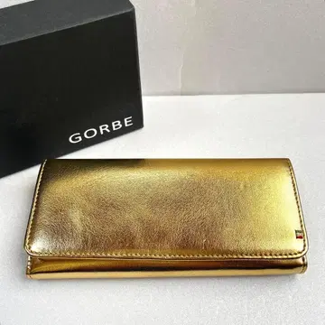 GORBE 골드 가죽 장지갑