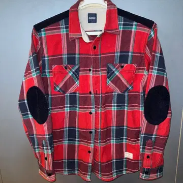 XLARGE 엘보 패치 플란넬 셔츠 L