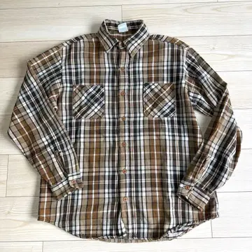 70s 빅맥 bigmac 플란넬 셔츠 빈티지 코튼 새상품급