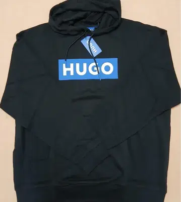 HUGO 블랙 후드 부착 후드티 택 포함 새상품 Size 3XL