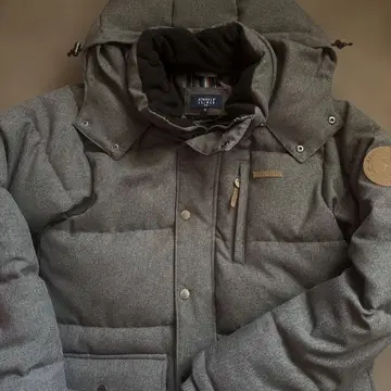 아놀드파마 그레이 후드 부착 다운 자켓 충전솜 M 사이즈