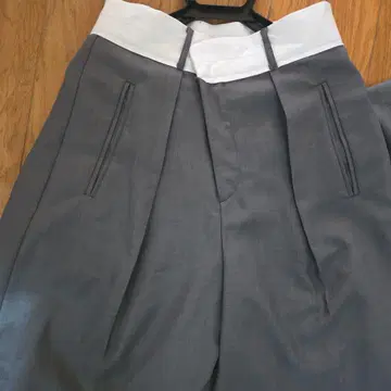 STUDIOUS 그레이 와이드 팬츠