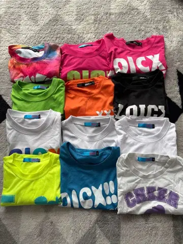 LOICX CHEER 셔츠 세트 컬러풀 12개 세트 140 사이즈