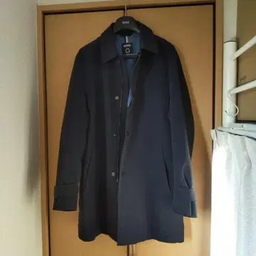 BOSS 네이비 스텐카라 코트 사이즈 50