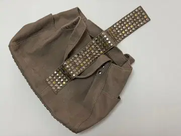 TRES 스터드 가죽 핸드백 천연 가죽 00s y2k 헤이세이 그런지