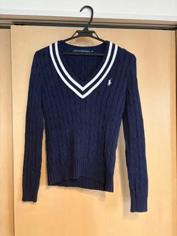 폴로 랄프 로렌 네이비 V넥 스웨터