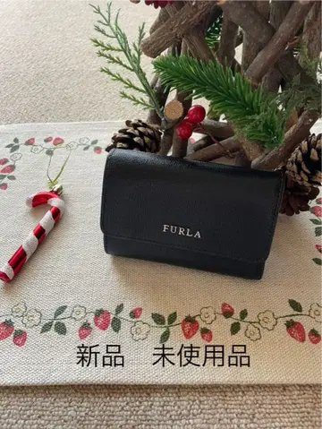 FURLA 블랙 3단 폴더형 지갑 새상품
