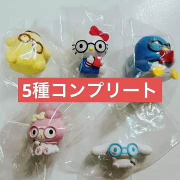 [컴프] 산리오 캐릭터즈 안경 너머 피규어 5개 세트