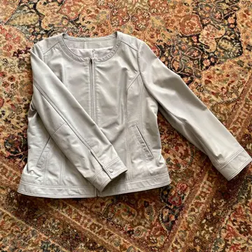 가죽 자켓 노카라 자켓