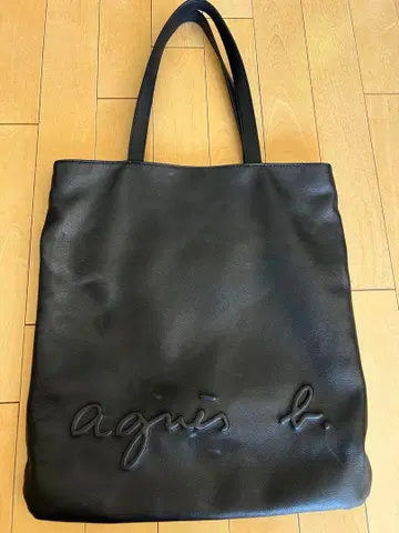 애니에스베 가죽 토트백 블랙