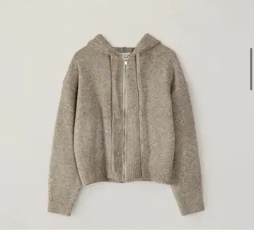 ohotoro Mixed Zipper Hoodie Knit beige