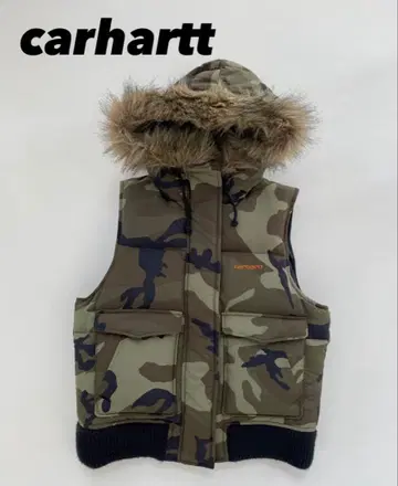 [ carhartt/칼하트 ] 다운 베스트 카모플라쥬 패턴 여성용 M