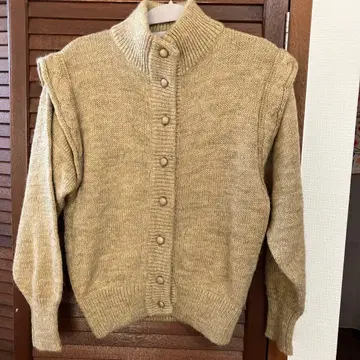 HERNO 캐시미어 혼방 하이넥 가디건