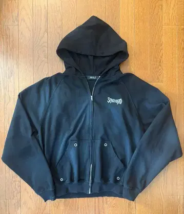 [ 새상품급 ] A'GEM/9 x .kom 크롭 지퍼 후드티