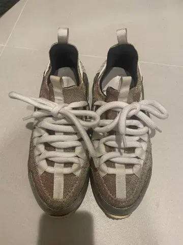 피에르 아르디 반짝이는 라메 스니커즈 36