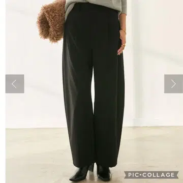 거의 미사용! 리브 드와 사용하기 쉬운 블랙 이지 배럴 팬츠