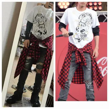 만죠 류가 풍 스키니 데님 크러쉬