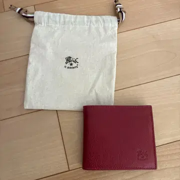 새상품 IL BISONTE 접이식 지갑 레드