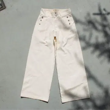 새상품 Camphor wood laceup wide baggy denim