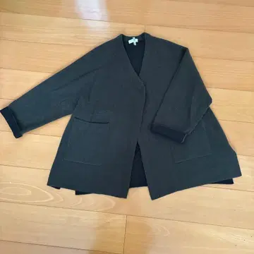 Ballsey 노카라 코트 S 다크 그린