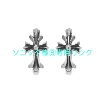 실버925 크로스 모티브 귀걸이