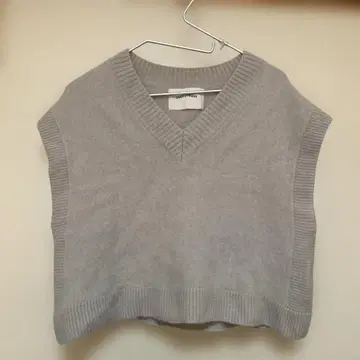 LILLY LYNQUE 그레이 V넥 숏 베스트