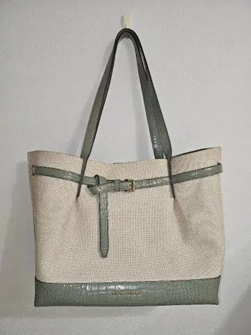 마이클코어스 MICHAEL KORS 캔버스 가죽 토트백