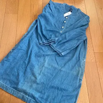 GAP 데님 블루 긴팔 원피스 S