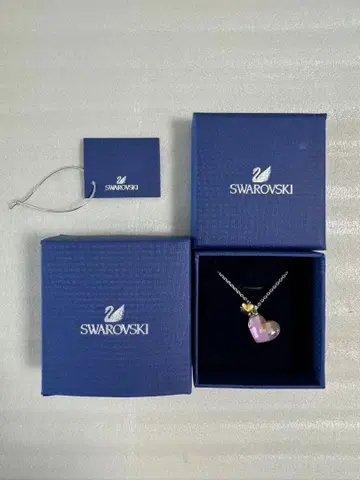 Swarovski 하트형 핑크 크리스탈 펜던트