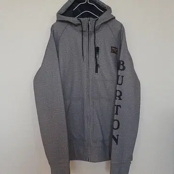 BURTON 발수 그레이 지퍼 후드티 버튼 새상품급
