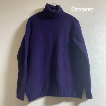 Drawer 보라색 터틀넥 니트 스웨터