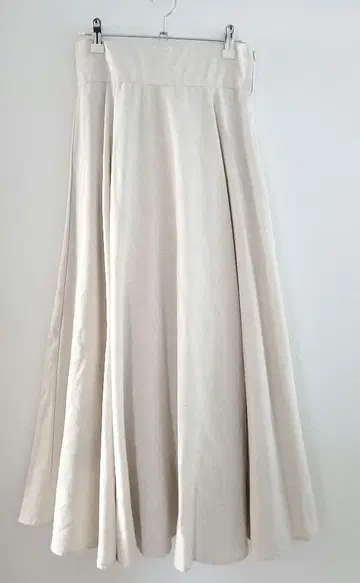 면린넨 하이웨스트 서큘러 스커트 라이트 베이지