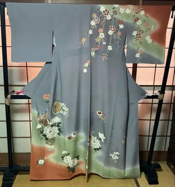 호몬기 꽃과 나비 자수 1190